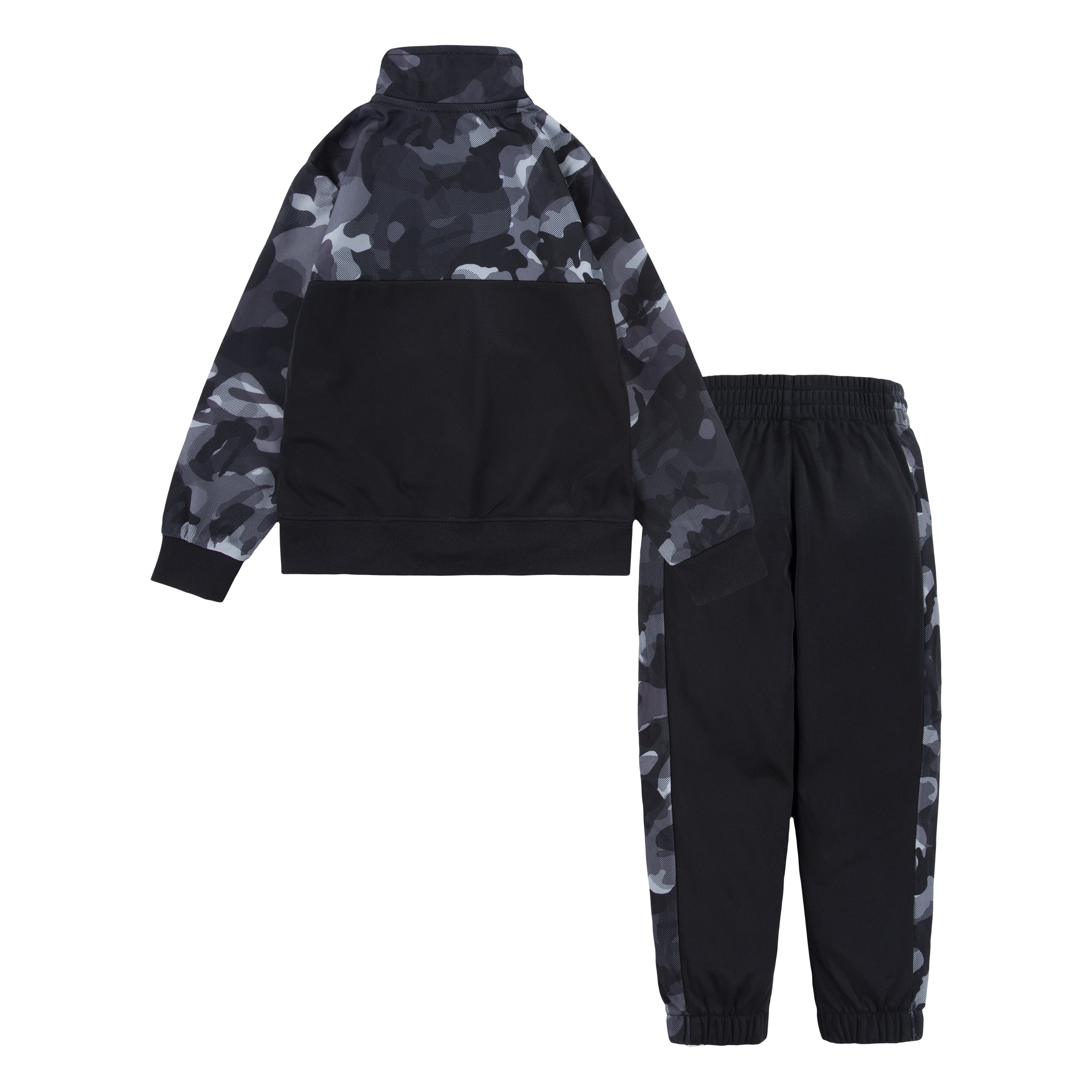NIKE TODDLER CAMO TRACK JACKET AND PANTS SET (BLACK SIZE 2T-4T)
